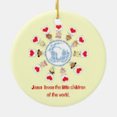 Kinderen van de wereld keramisch ornament (Achterkant)