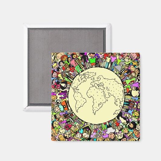 Kinderen van de wereld magneet (Voorkant / Achterkant)