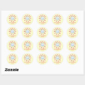 Kinderen van de wereld ronde sticker (Vel)