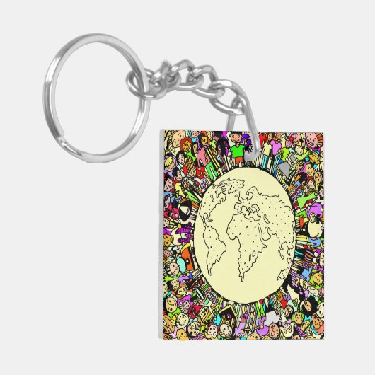 Kinderen van de wereld sleutelhanger (Voorkant Links)