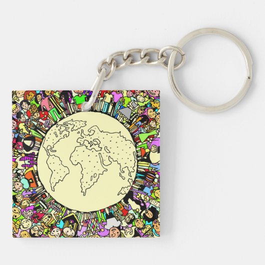 Kinderen van de wereld sleutelhanger (Achterkant)
