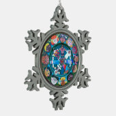 Kinderen van de wereld tin sneeuwvlok ornament (Links)