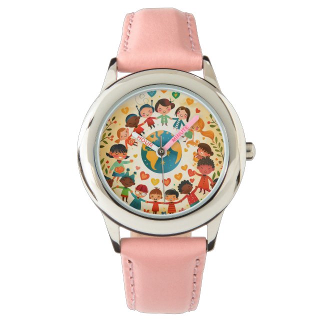 Kinderen van de Wereld — Verscheidenheid en Vrede Horloge (Voorkant)