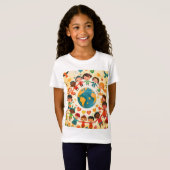 Kinderen van de Wereld — Verscheidenheid en Vrede T-shirt (Voorkant volledig)