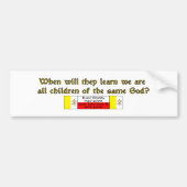 Kinderen van dezelfde God 1 Bumpersticker (Voorkant)