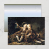 Kinderen van Duc de Bouillon - Francois Drouais Briefkaart (Voorkant / Achterkant)