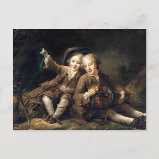 Kinderen van Duc de Bouillon - Francois Drouais Briefkaart (Voorkant)