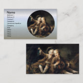 Kinderen van Duc de Bouillon - Francois Drouais Visitekaartje (Voorkant / Achterkant)