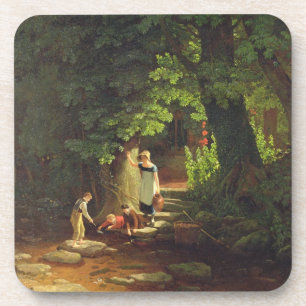 Kinderen van een Brook, c.1822 (olie op het paneel Bier Onderzetter