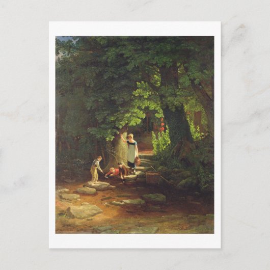 Kinderen van een Brook, c.1822 (olie op het paneel Briefkaart (Voorkant)