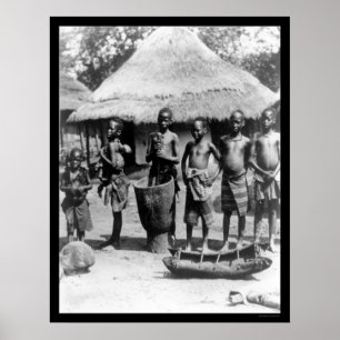 Kinderen van een Doos dakhuis in Oost-Afrika 1903 Poster
