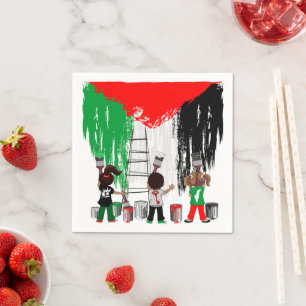 Kinderen van Gaza schilderen de Palestijnse vlag  Servet