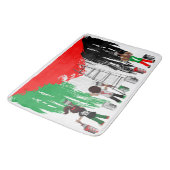 Kinderen van Gaza schilderen Palestijnse vlag Badmat (Gekanteld)