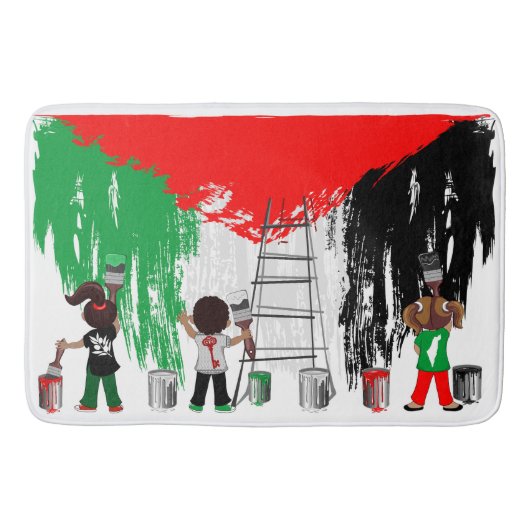 Kinderen van Gaza schilderen Palestijnse vlag Badmat (Voorkant)