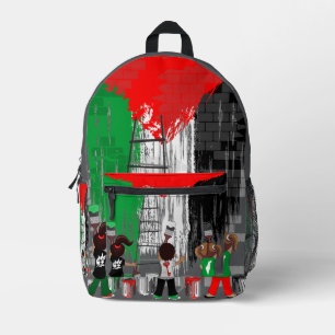 Kinderen van Gaza schilderen Palestijnse vlag  Bedrukte Rugzak