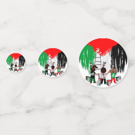 Kinderen van Gaza schilderen Palestijnse vlag Confetti (Voorkanten)