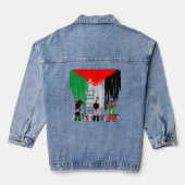 Kinderen van Gaza schilderen Palestijnse vlag  Denim Jacket (Achterkant)