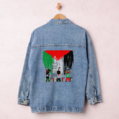 Kinderen van Gaza schilderen Palestijnse vlag  Denim Jacket (Hangar)