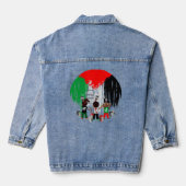 Kinderen van Gaza schilderen Palestijnse vlag Denim Jacket (Achterkant)