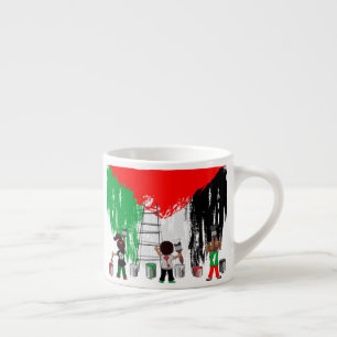 Kinderen van Gaza schilderen Palestijnse vlag Espresso Kop