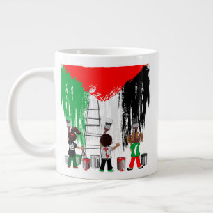 Kinderen van Gaza schilderen Palestijnse vlag Grote Koffiekop