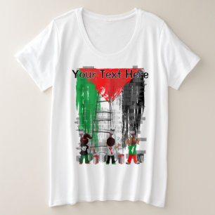 Kinderen van Gaza schilderen Palestijnse vlag Grote Maat T-shirt