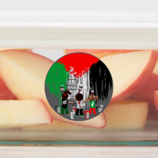Kinderen van Gaza schilderen Palestijnse vlag Labels (Aangebracht)