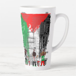 Kinderen van Gaza schilderen Palestijnse vlag Latte Mok