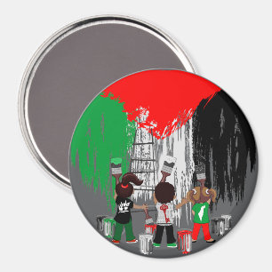 Kinderen van Gaza schilderen Palestijnse vlag Magneet