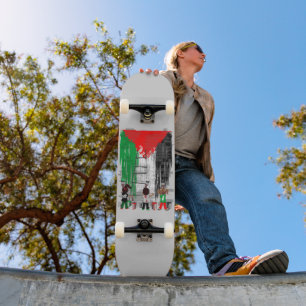 Kinderen van Gaza schilderen Palestijnse vlag Persoonlijk Skateboard