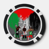 Kinderen van Gaza schilderen Palestijnse vlag Poker Chips (Achterkant)