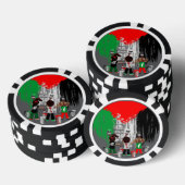 Kinderen van Gaza schilderen Palestijnse vlag Poker Chips (Opstapeling)