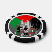 Kinderen van Gaza schilderen Palestijnse vlag Poker Chips (Enkel)