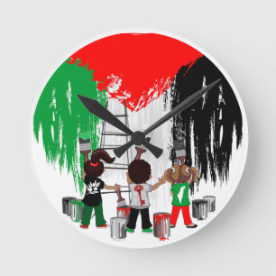 Kinderen van Gaza schilderen Palestijnse vlag Ronde Klok
