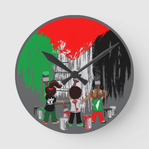 Kinderen van Gaza schilderen Palestijnse vlag Ronde Klok