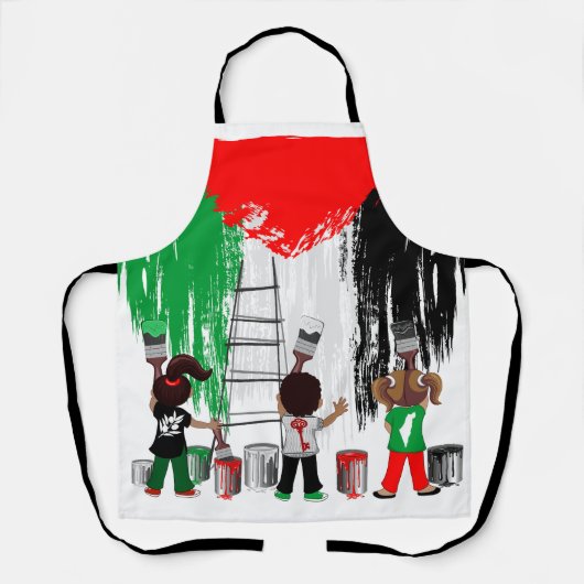 Kinderen van Gaza schilderen Palestijnse vlag Schort (Voorkant)