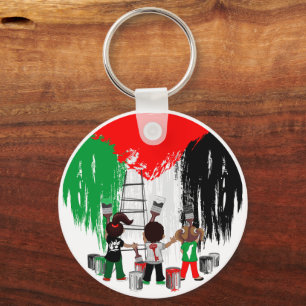 Kinderen van Gaza schilderen Palestijnse vlag  Sleutelhanger