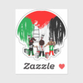 Kinderen van Gaza schilderen Palestijnse vlag Sticker (Vel)