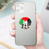 Kinderen van Gaza schilderen Palestijnse vlag Sticker (Telefoon)