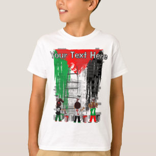 Kinderen van Gaza schilderen Palestijnse vlag T-shirt