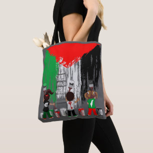 Kinderen van Gaza schilderen Palestijnse vlag  Tote Bag