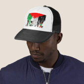 Kinderen van Gaza schilderen Palestijnse vlag Trucker Pet (In situ)