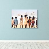 Kinderen van Ghana 020 door Shelia Turner Canvas Afdruk (Insitu (Houten vloer))