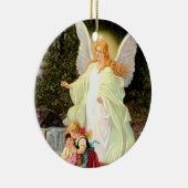 Kinderen van Guardian Angel oversteken brug Keramisch Ornament (Rechts)