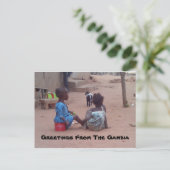 Kinderen van het dorp Gambia Briefkaart (Staand voorkant)