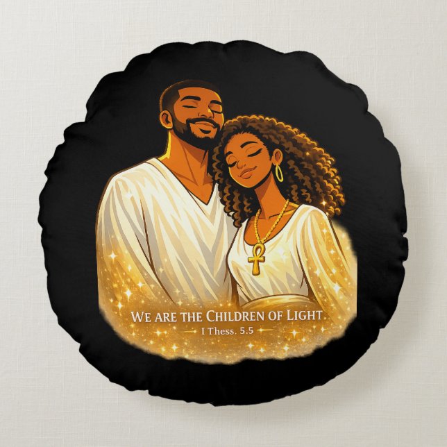 Kinderen van het Licht Rond Kussen (Voorkant)