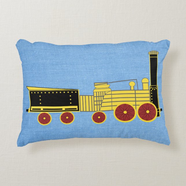 Kinderen van het oude Afbeelding van de Steamtrein Decoratief Kussen (Voorkant)