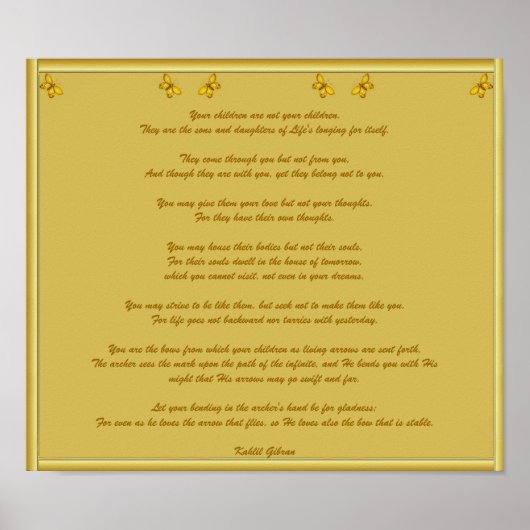 Kinderen van Kahlil Gibran Poster (Voorkant)