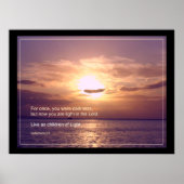 Kinderen van lichte POSTERS, AFDRUKTE Eph.5:8 Poster (Voorkant)