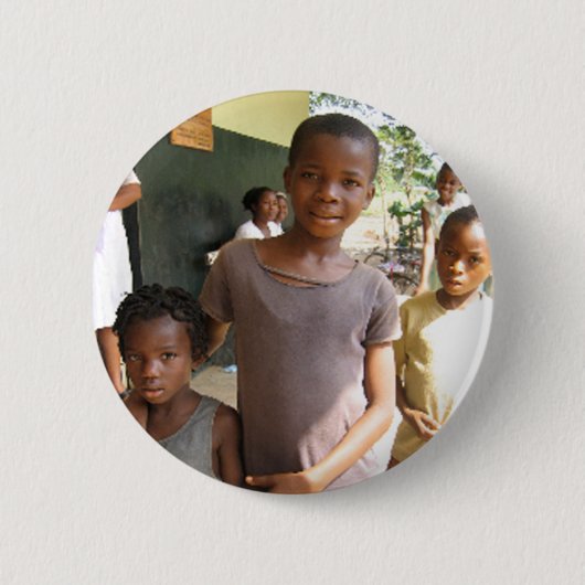 Kinderen van Nigeria Ronde Button 5,7 Cm (Voorkant)
